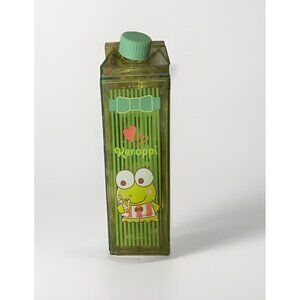 Sanrio Keroppi Frog Plastic Milk Carton Water Bottle Tumbler 16 oz Drink Travel